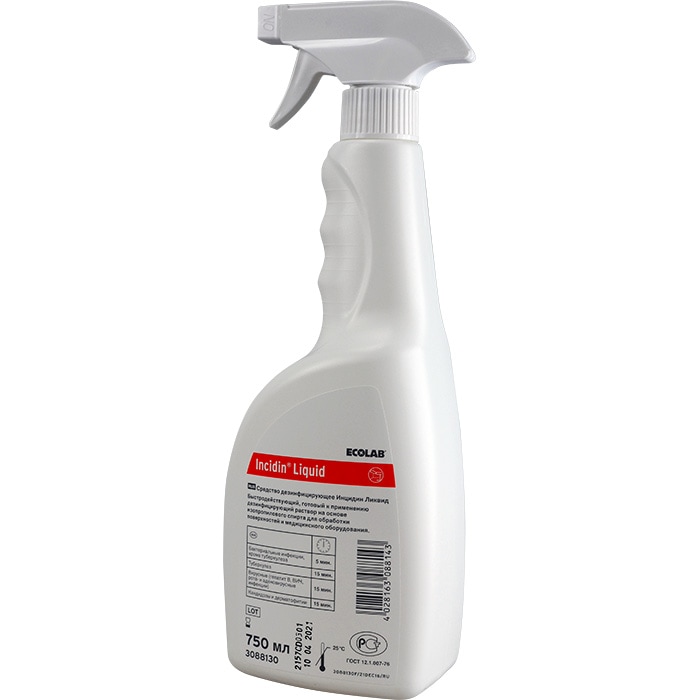 ECOLAB Дезинфицирующее средство INCIDIN LIQUID 12X0,75 LTR