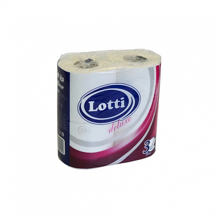Бумага туалетная 3сл. LOTTI DELUXE 4рул/уп