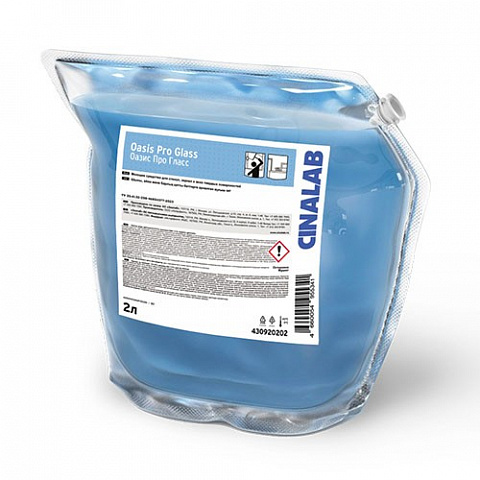 ECOLAB Средство моющее для стекол, зеркал и всех твердых поверхнос OASIS PRO GLASS, 2*2л
