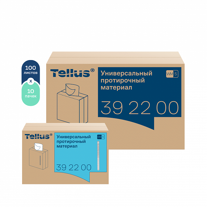 ТОРК Tellus Универсальный нетканый протирочный материал 1 слой 120 листов  (10шт/кор)