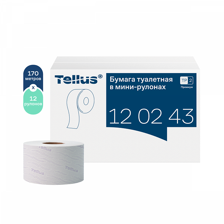 ТОРК Premium туалетная бумага в мини рулонах мягкая 2сл, 170м, 1214л (12шт/кор)