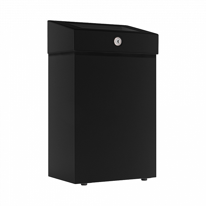 Мерида Корзина для мусора с конусным отверстием металлическая "MERIDA STELLA R" (BLACK) 12 л.