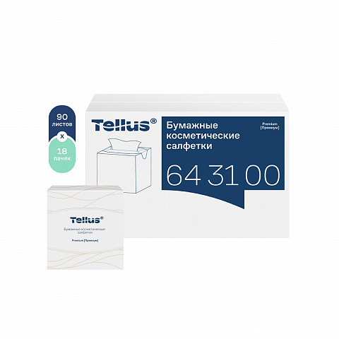 ТОРК Бумажные косметические салфетки, категория качества Tellus Премиум, 2-сл